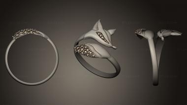 Jewelry rings Fox Ring 3d model